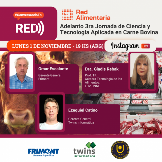 Instagram Live: Adelanto 3ra Jornada de Ciencia y Tecnología Aplicada en Carne Bovina